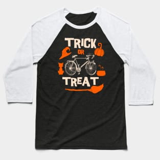 Halloween Trick or Treat Bicycle Baseball T-Shirt